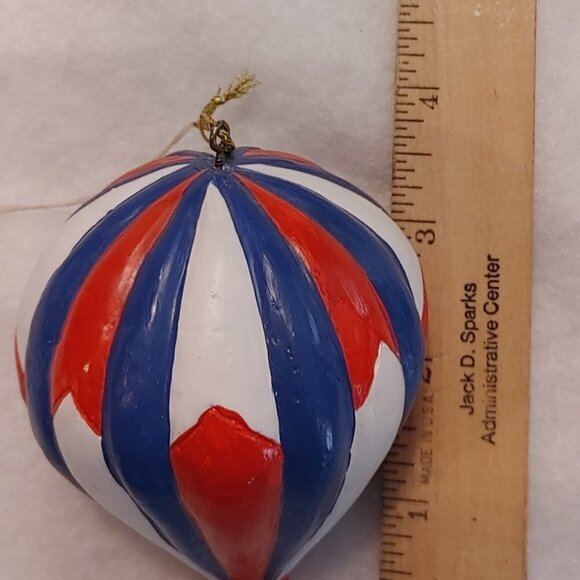 Red, White & Blue Ceramic Hot Air Balloon (Hand Made) - Picture 3 of 3